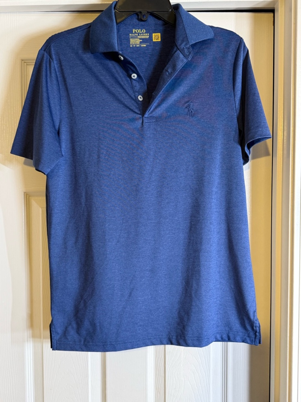 Polo by Ralph Lauren Heathered Blue Performance Polo